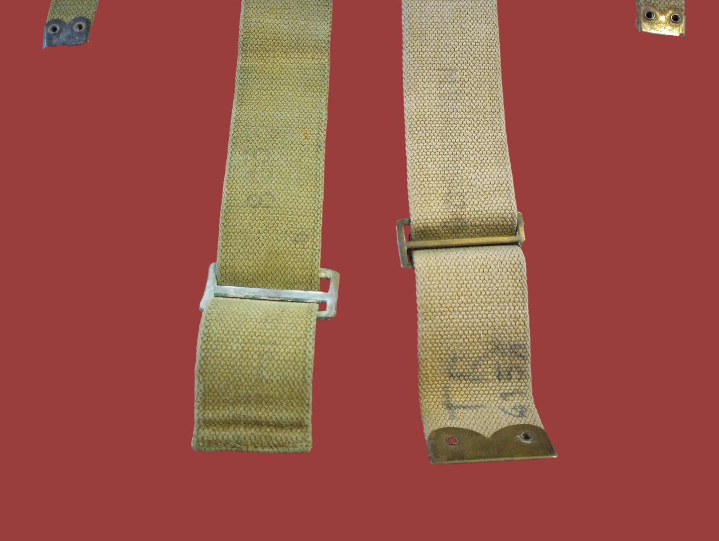 BRITISH MILITARY WEB P-37 PATTERN HAVERSACK BRACES BACKPACK SUSPENDERS GENUINE