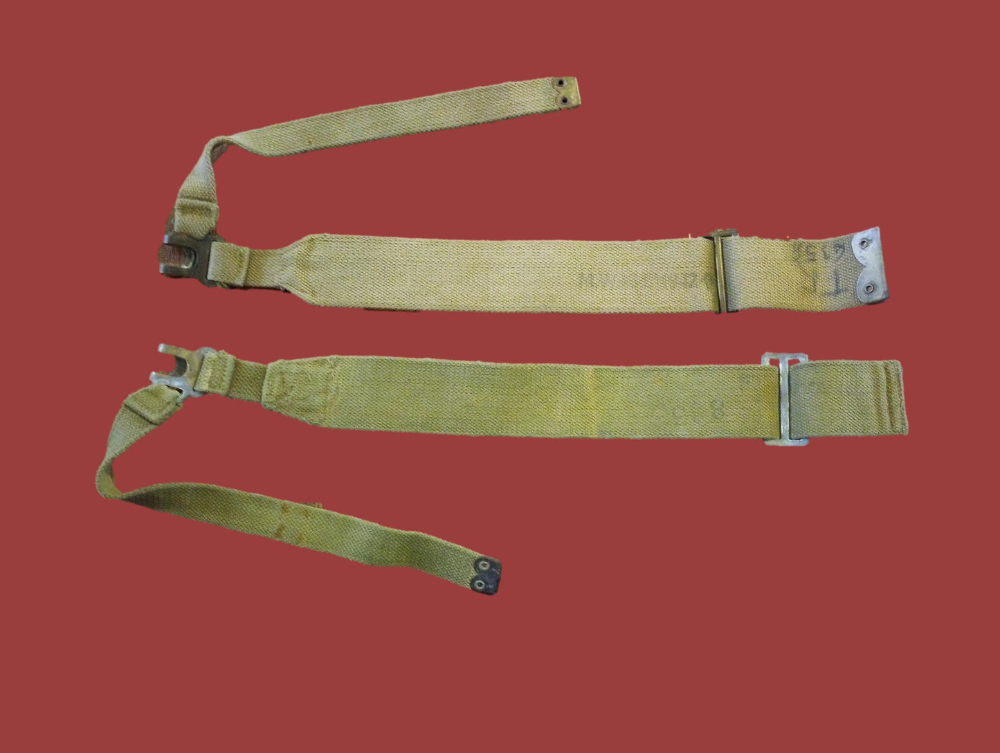 BRITISH MILITARY WEB P-37 PATTERN HAVERSACK BRACES BACKPACK SUSPENDERS GENUINE