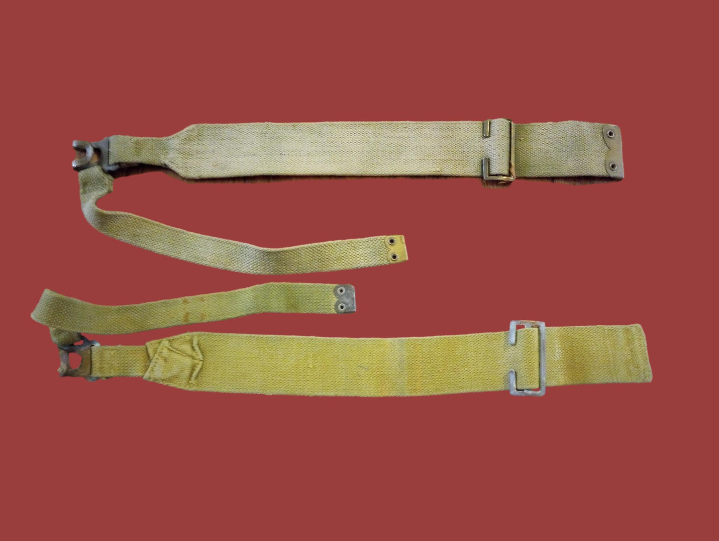 BRITISH MILITARY WEB P-37 PATTERN HAVERSACK BRACES BACKPACK SUSPENDERS GENUINE