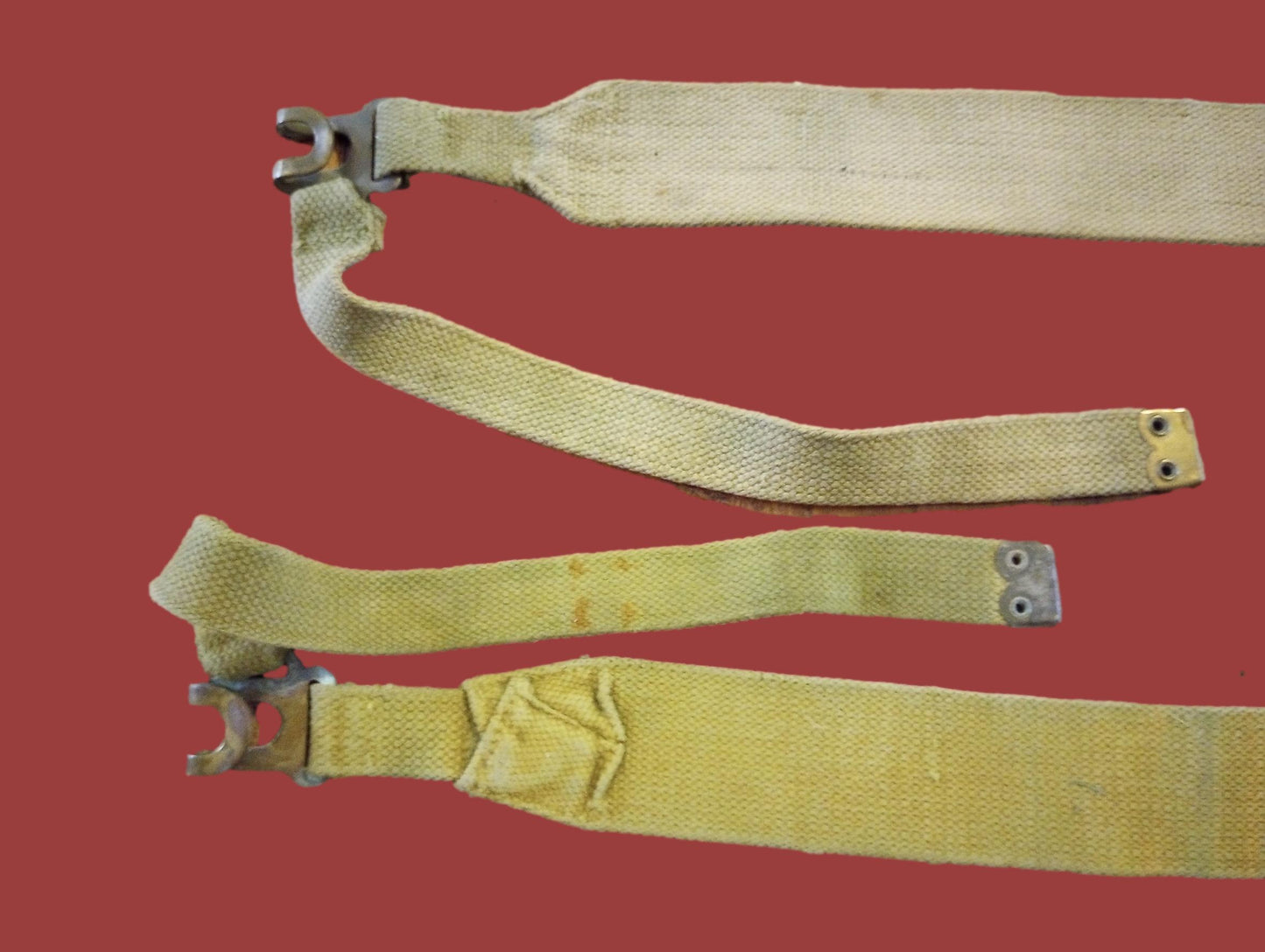 BRITISH MILITARY WEB P-37 PATTERN HAVERSACK BRACES BACKPACK SUSPENDERS GENUINE