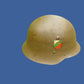 BULGARIAN M36C COMBAT HELMET LEATHER LINER & CHINSTRAP TRI COLOR DECAL ORIGINAL