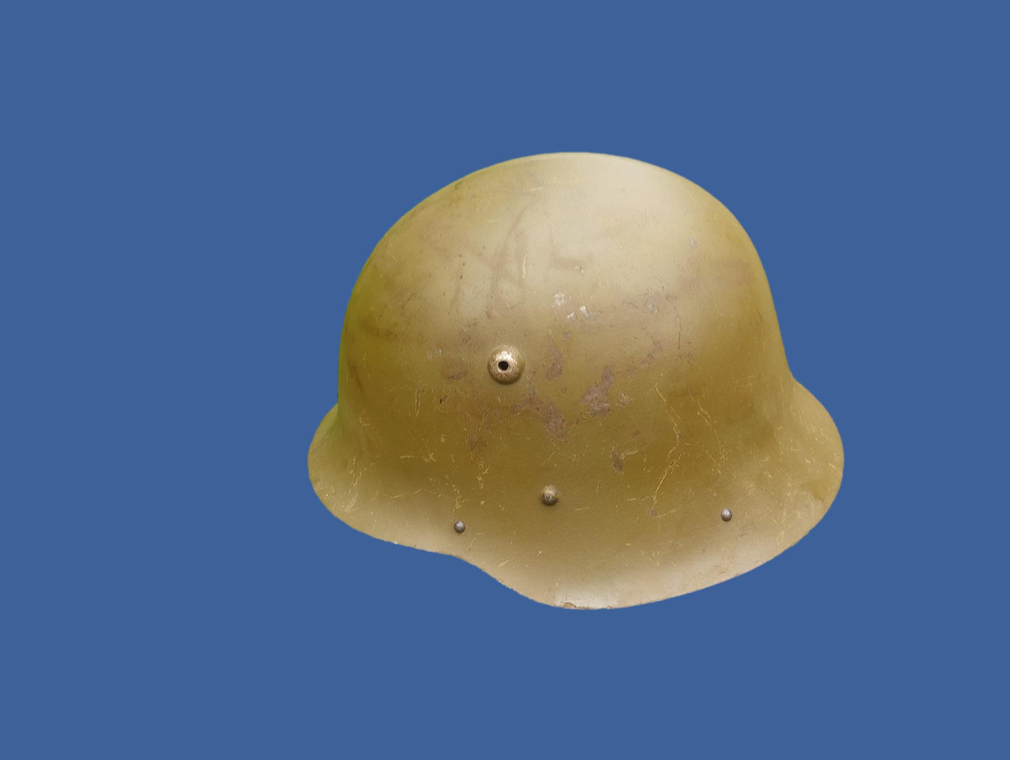 BULGARIAN M36C COMBAT HELMET LEATHER LINER & CHINSTRAP TRI COLOR DECAL ORIGINAL
