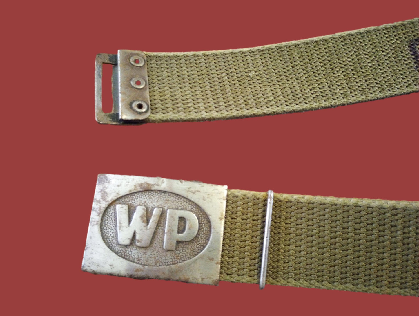 GENUINE POLISH MILITARY ARMY COMBAT PISTOL BELT AND BUCKLE