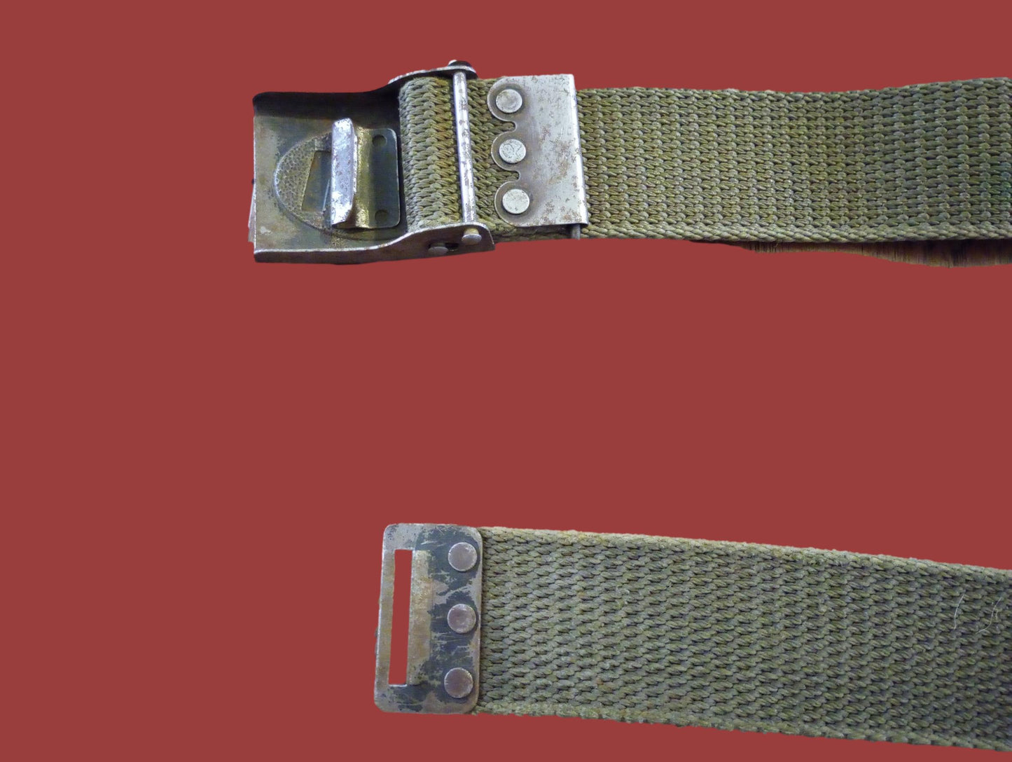 GENUINE POLISH MILITARY ARMY COMBAT PISTOL BELT AND BUCKLE