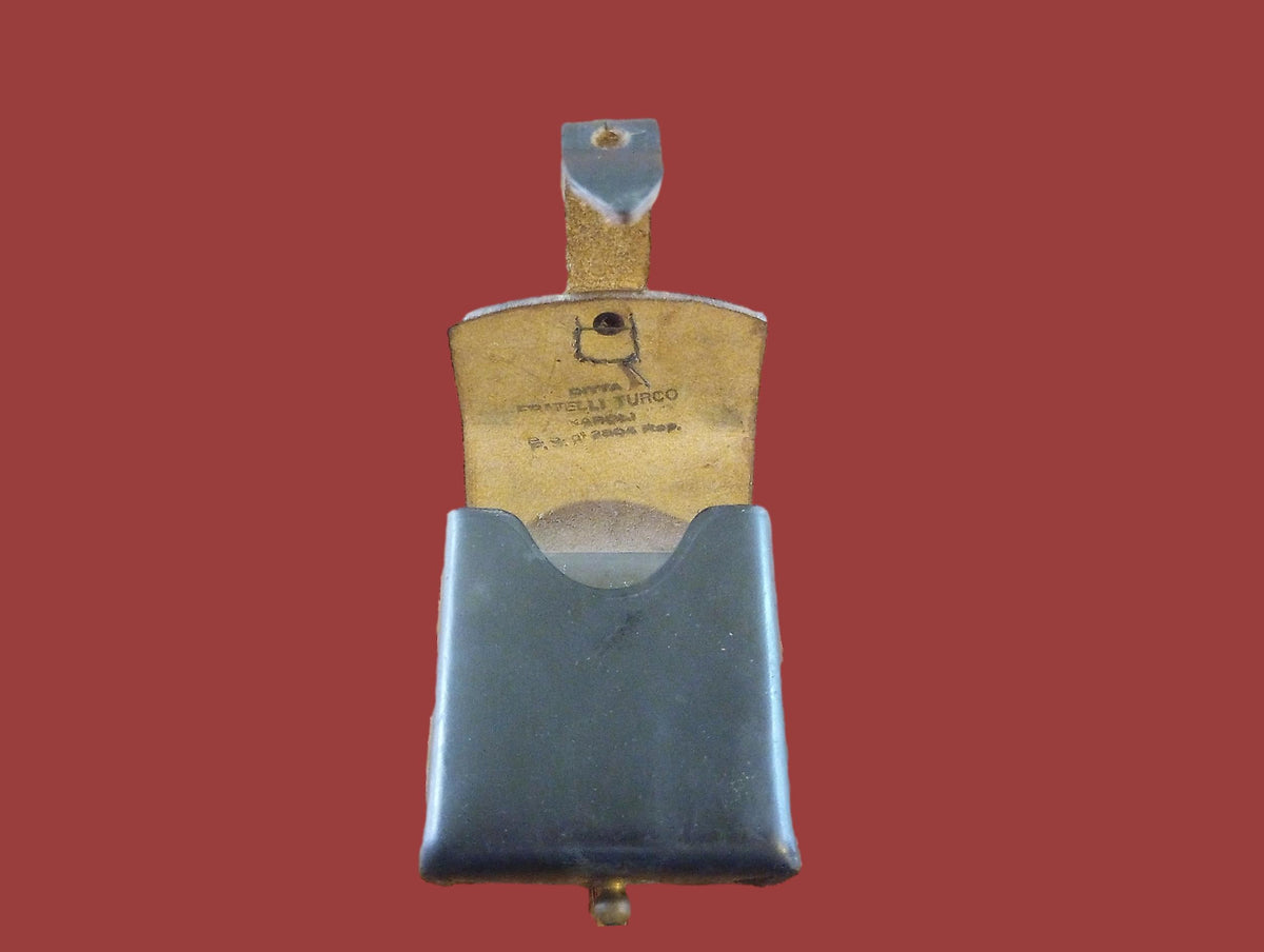 ORIGINAL WWII ITALIAN MILITARY BLACK LEATHER CARCANO AMMO 2 CLIP POUCH