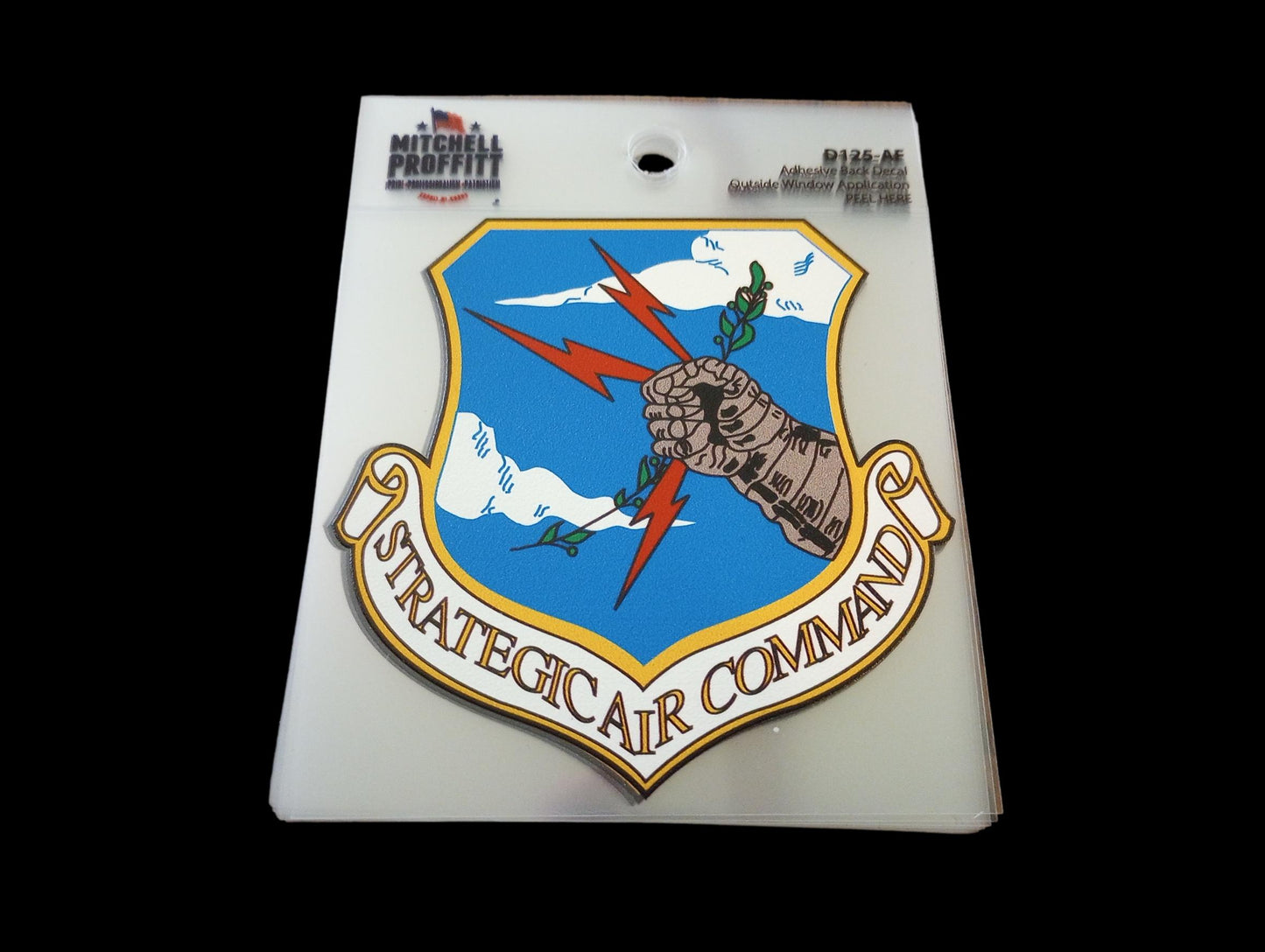 U.S MILITARY AIR FORCE STRATEGIC AIR COMMAND WINDOW DECAL STICKER 3.5" X 3.5"