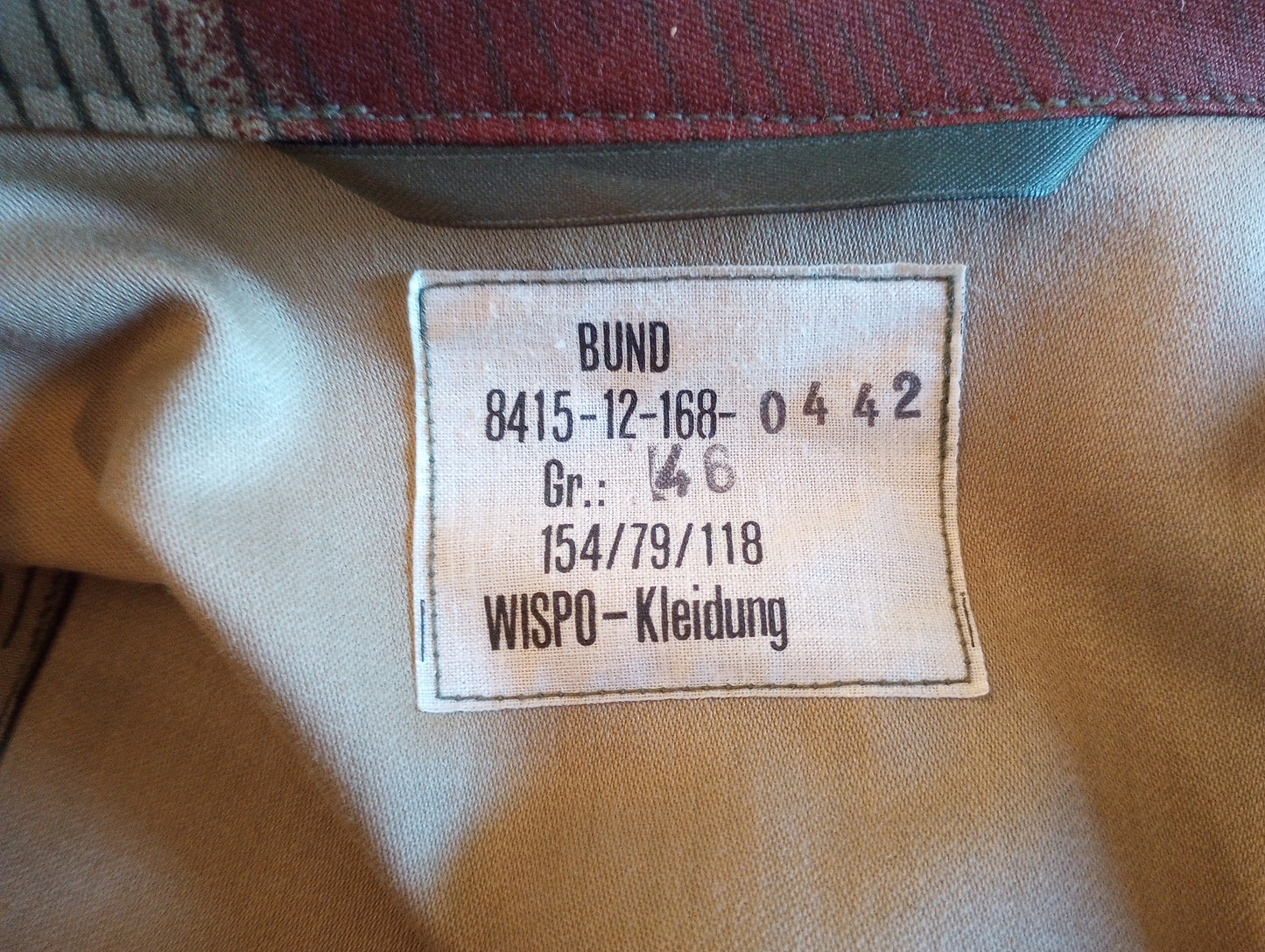 WEST GERMAN BGS SPLINTER CAMOUFLAGE BORDER GUARD JACKET GENUINE VINTAGE 1970's