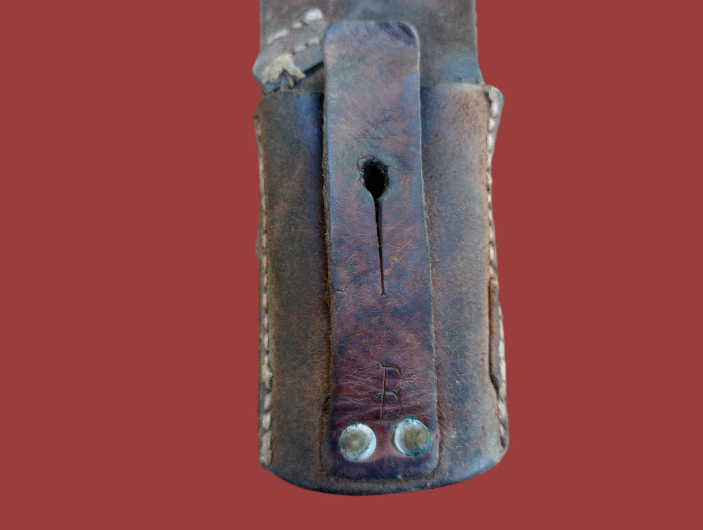 SWEDISH MILITARY M96 MAUSER  BAYONET FROG LEATHER ORIGINAL