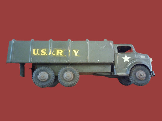 Vintage Marx Lumar Army Military Transport Truck Toys pressed steel 5417314