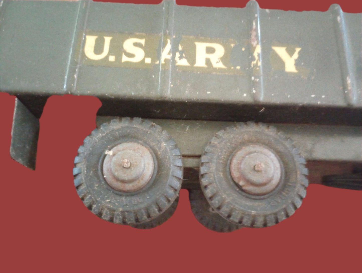 Vintage Marx Lumar Army Military Transport Truck Toys pressed steel 5417314