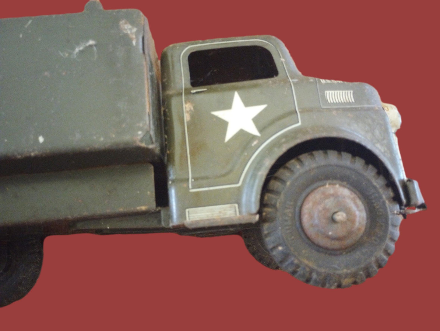 Vintage Marx Lumar Army Military Transport Truck Toys pressed steel 5417314