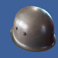 WWII ERA DANISH M/39 ROYAL GUARD HELMET WITH LINER AND LEATHER CHIN STRAP
