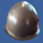 WWII ERA DANISH M/39 ROYAL GUARD HELMET WITH LINER AND LEATHER CHIN STRAP