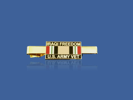 U.S MILITARY ARMY OIF IRAQ VETERAN TIE BAR OR TIE TAC CLIP ON TYPE