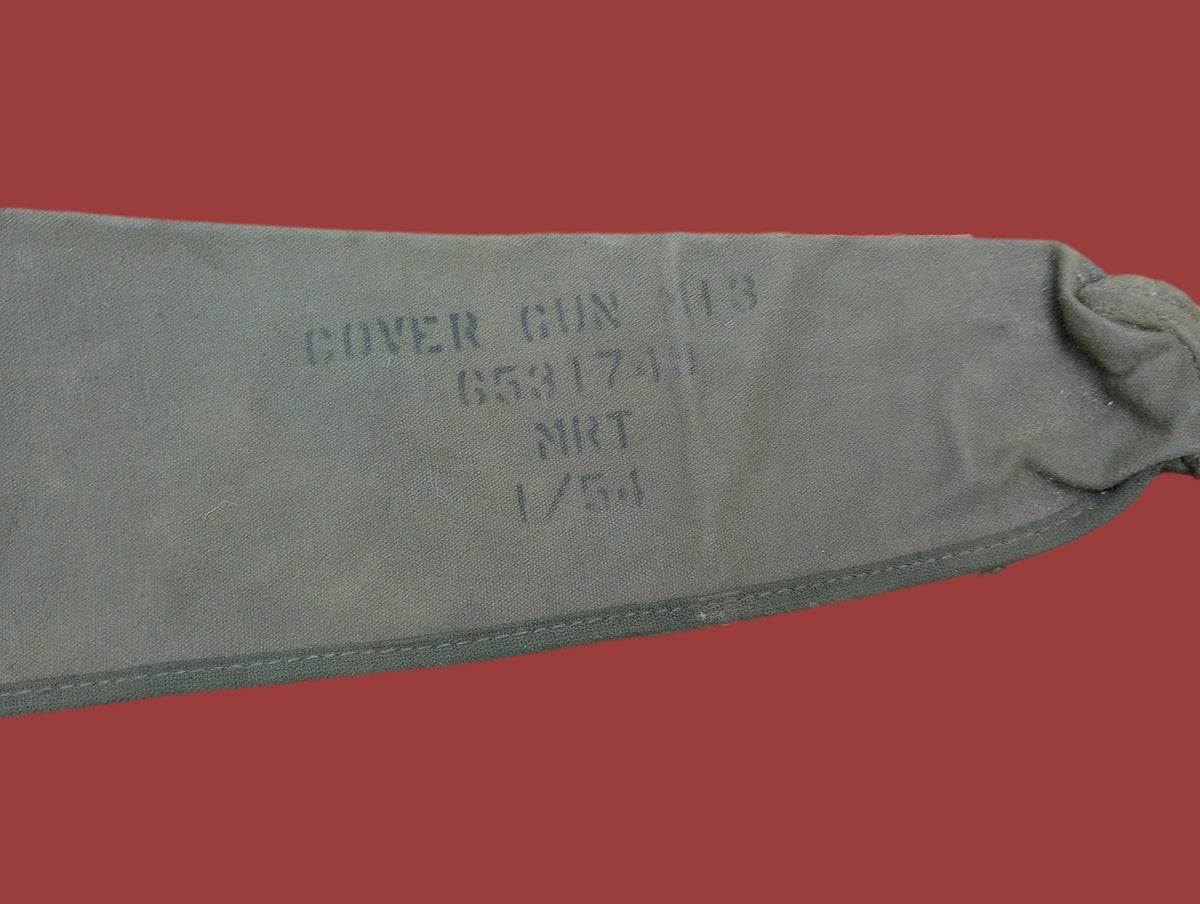 MILITARY M13 CANVAS GUN COVER WITH LEATHER PINTLE COVER 1/54/ 6531749