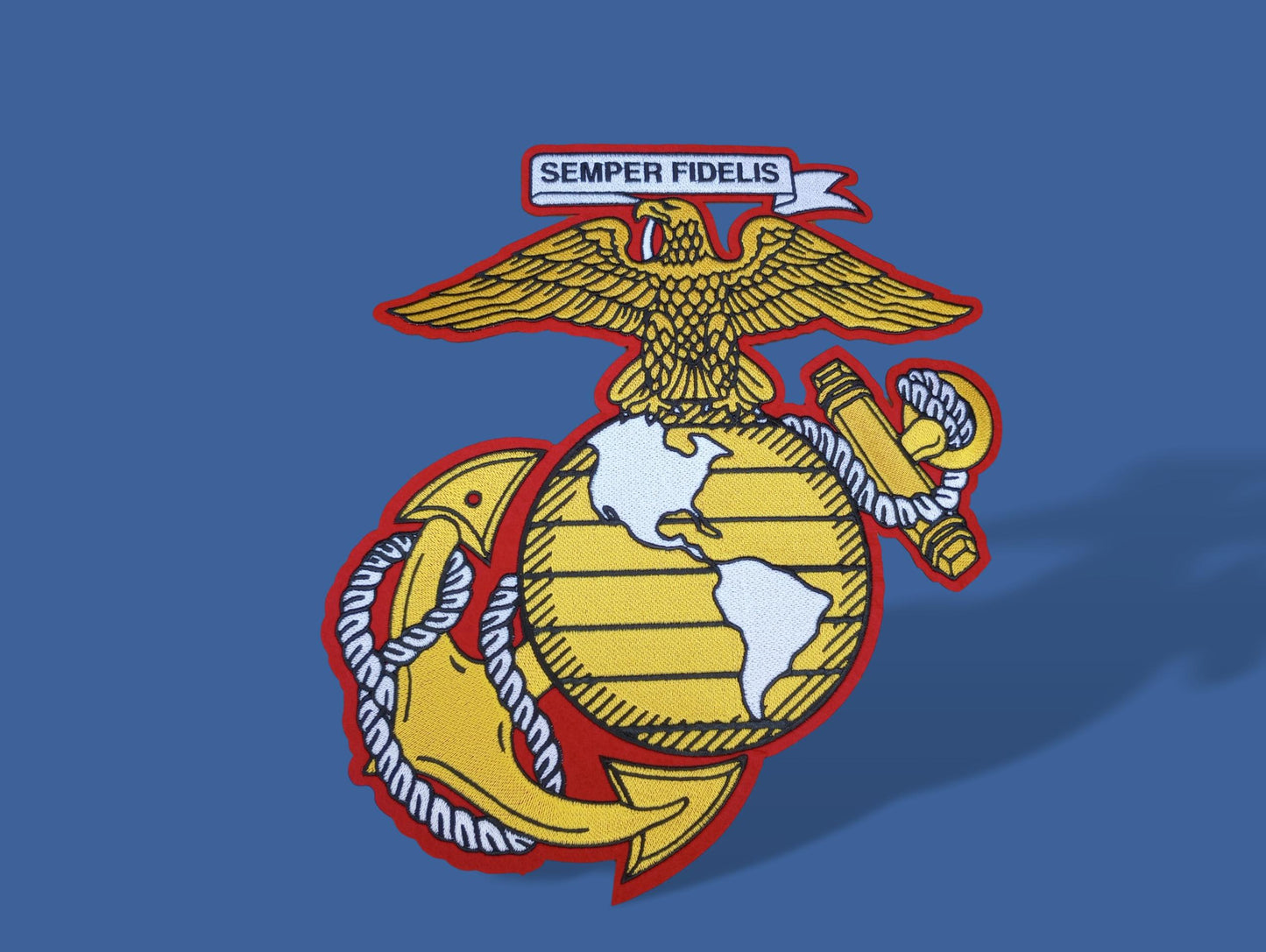 U.S MARINE CORPS EAGLE GLOBE & ANCHOR EGA LARGE OVERSIZED BACK PATCH 12" X 11"