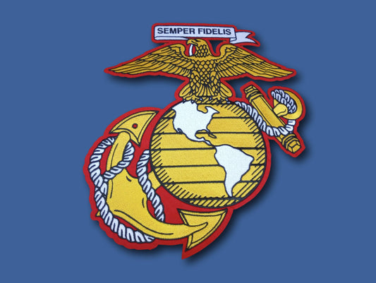 U.S MARINE CORPS EAGLE GLOBE & ANCHOR EGA LARGE OVERSIZED BACK PATCH 12" X 11"