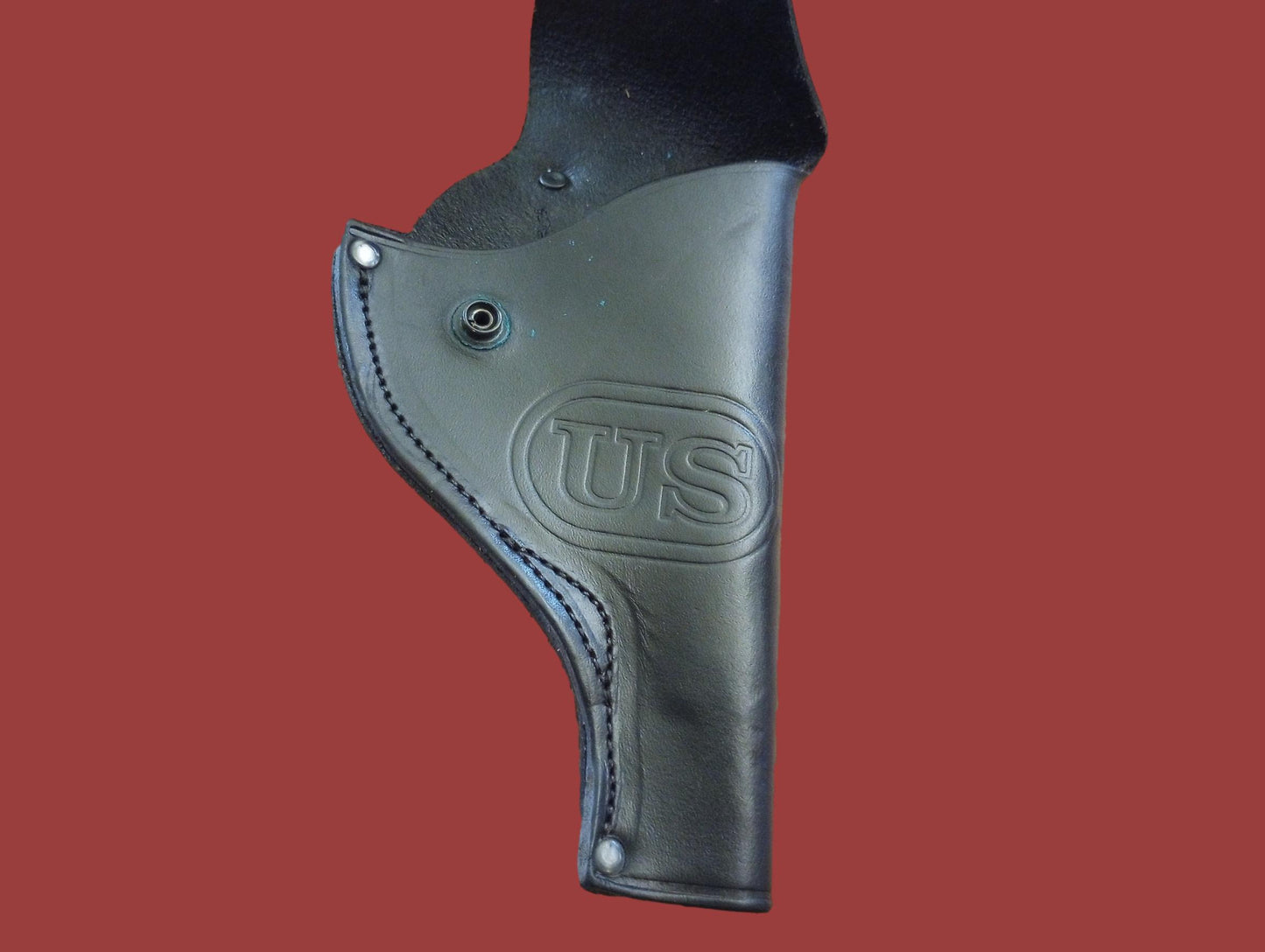 .38 PISTOL HOLSTER MILITARY ISSUE BLACK LEATHER HIP RH CATHEY ENT NOS
