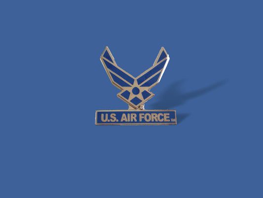 U.S MILITARY AIR FORCE HAT LAPEL PIN DOUBLE CLUTCH BACK PINS