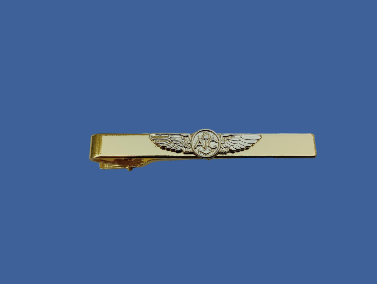 U.S MILITARY NAVY TIE BAR TIE TAC  NAVAL AVIATION AIR CREW WINGS CLIP ON