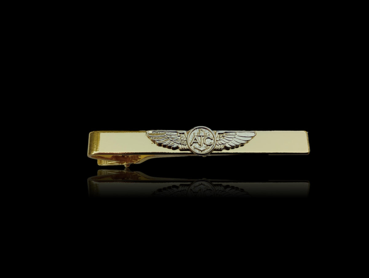 U.S MILITARY NAVY TIE BAR TIE TAC  NAVAL AVIATION AIR CREW WINGS CLIP ON