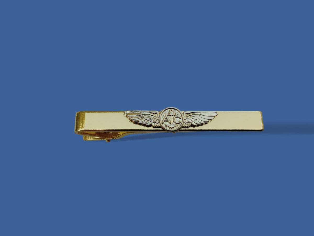 U.S MILITARY NAVY TIE BAR TIE TAC  NAVAL AVIATION AIR CREW WINGS CLIP ON