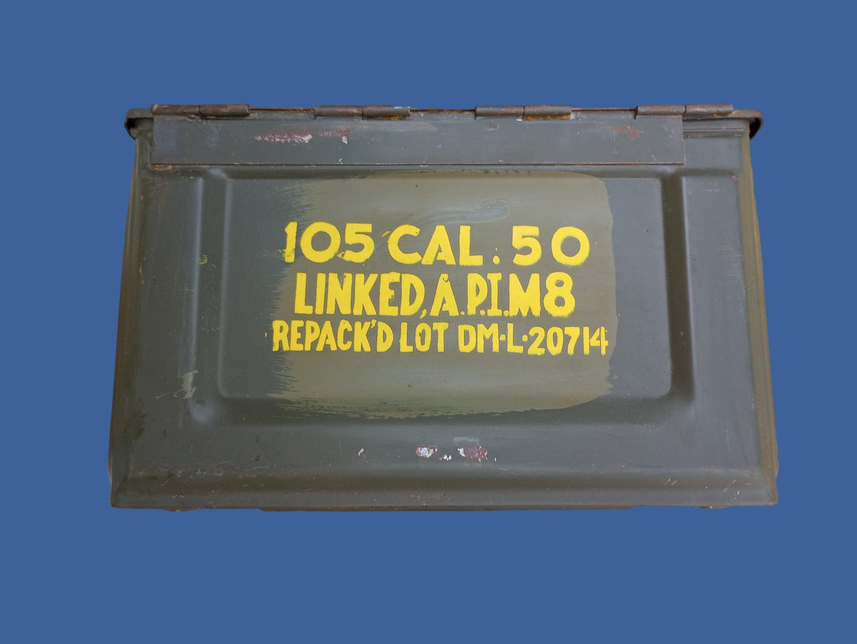 U.S MILITARY WWII 50 CAL AMMO CAN SIDE LOADER AMMUNITION CAN ARMY MARINE CORPS