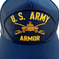 U.S ARMORED DIVISION BALL CAP U.S MILITARY OFFICIAL HEADWEAR HAT U.S.A MADE