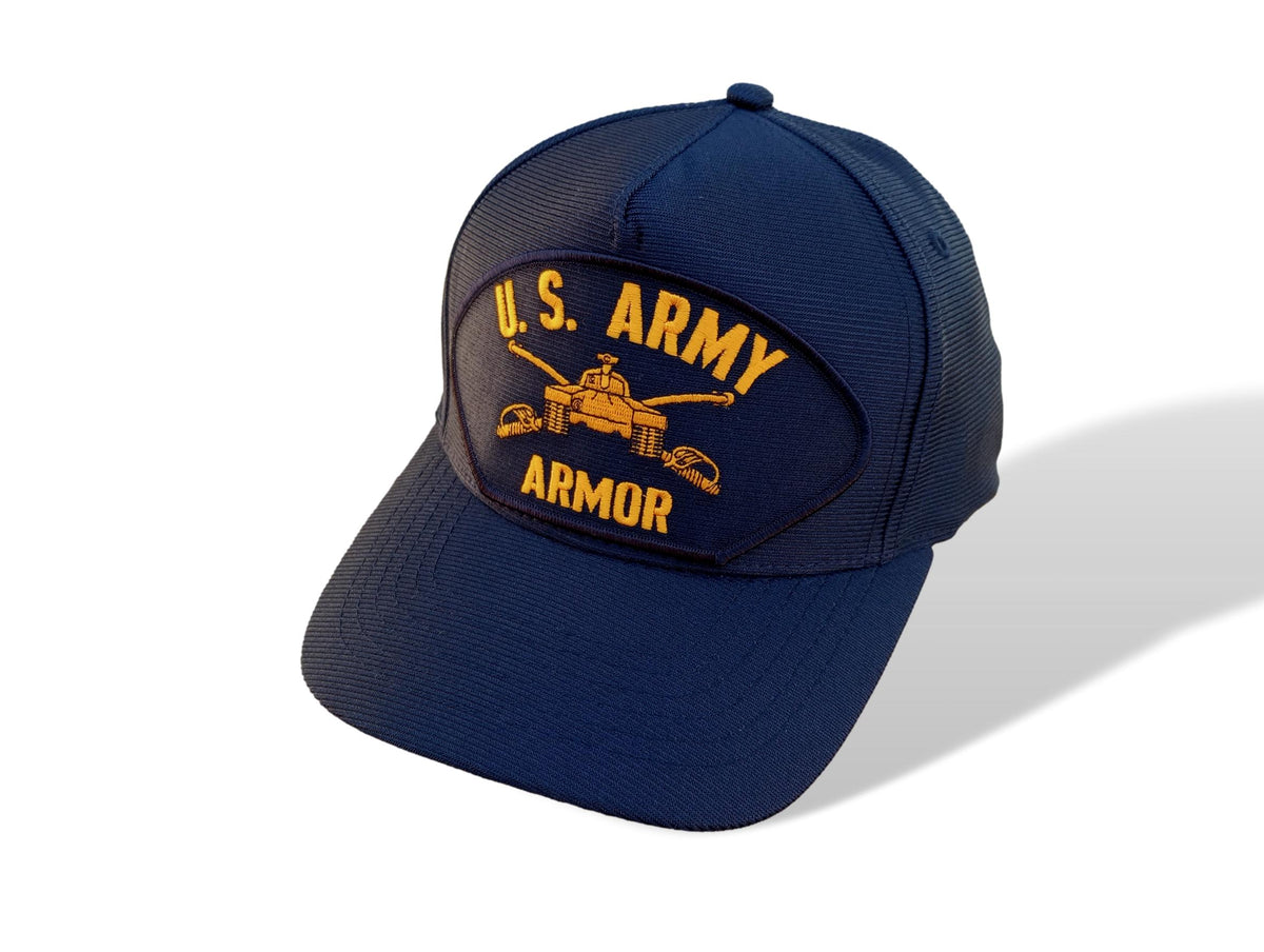 U.S ARMORED DIVISION BALL CAP U.S MILITARY OFFICIAL HEADWEAR HAT U.S.A MADE