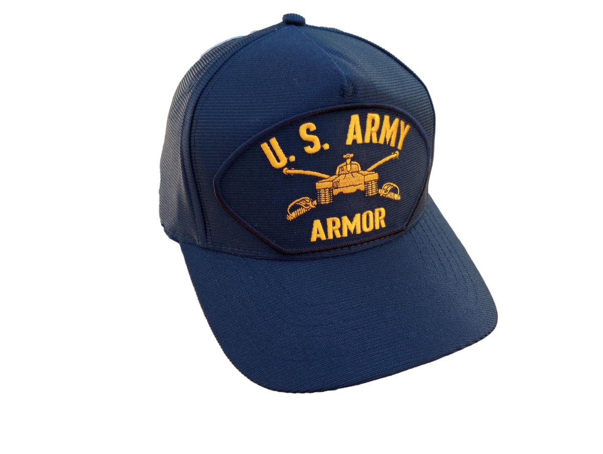 U.S ARMORED DIVISION BALL CAP U.S MILITARY OFFICIAL HEADWEAR HAT U.S.A MADE
