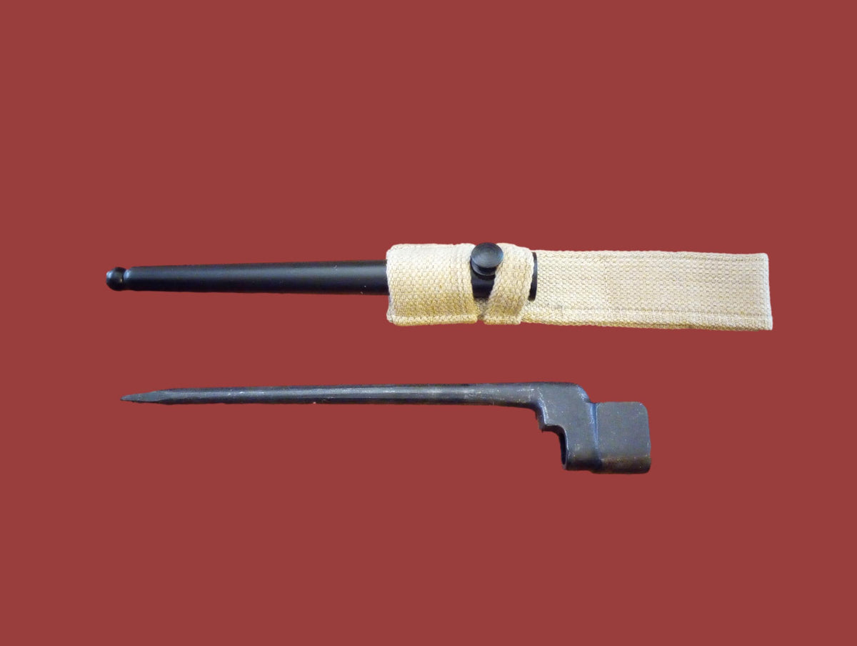 BRITISH WWII No 4 MKII ENFIELD SPIKE BAYONET SCABBARD & FROG