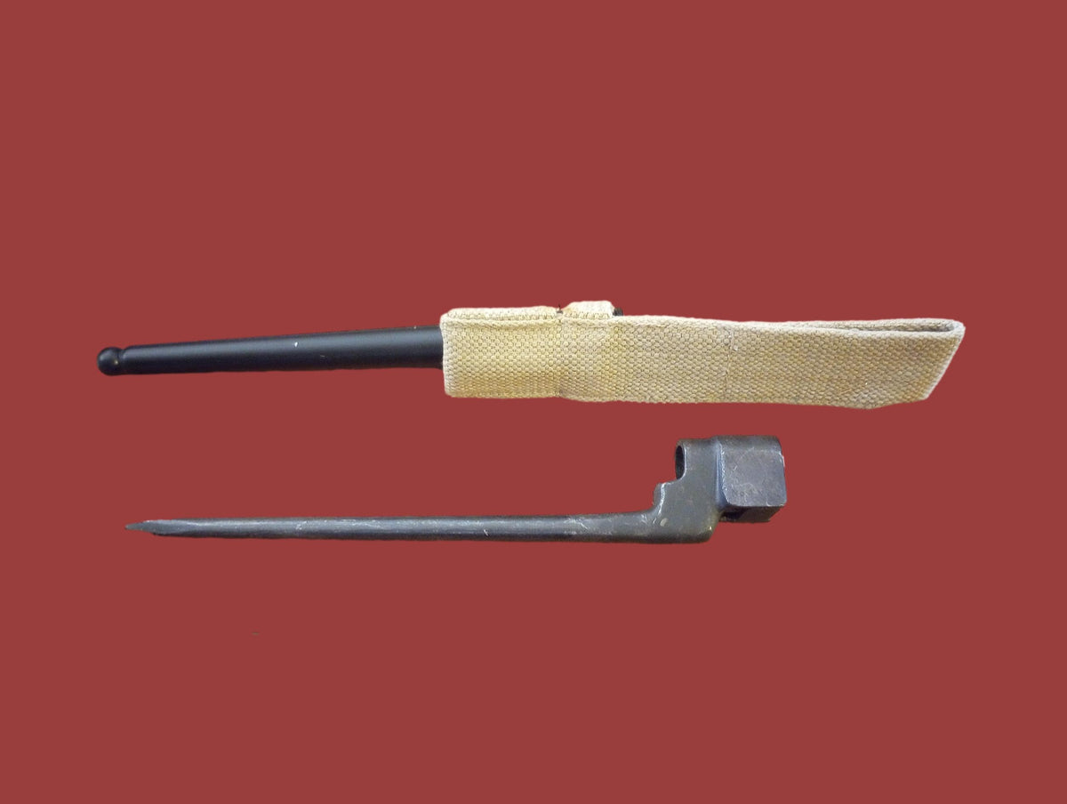 BRITISH WWII No 4 MKII ENFIELD SPIKE BAYONET SCABBARD & FROG