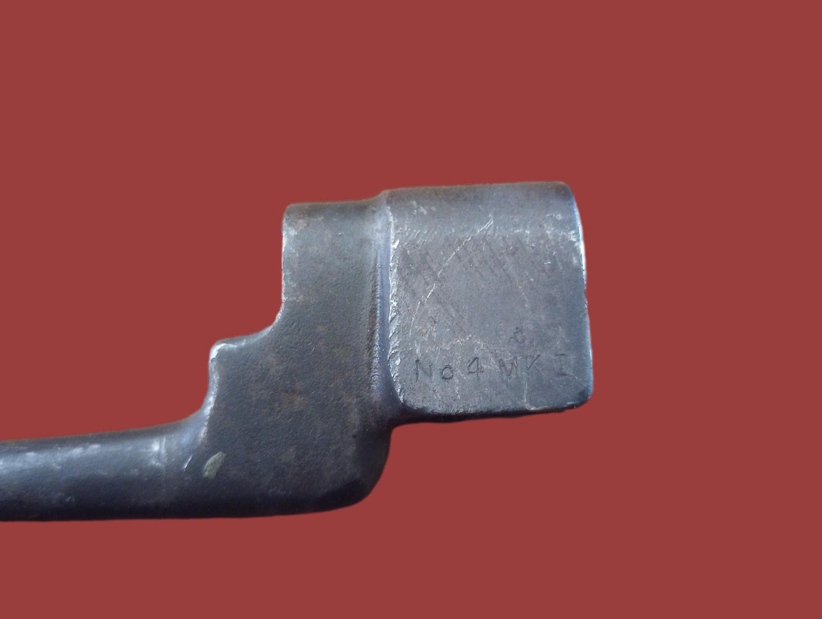 BRITISH WWII No 4 MKII ENFIELD SPIKE BAYONET SCABBARD & FROG