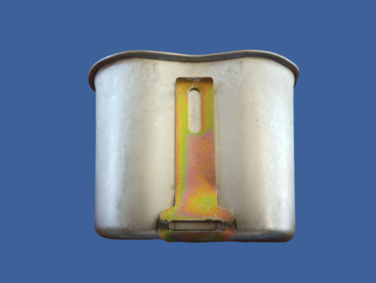 U.S MILITARY CANTEEN CUP  VIETNAM WAR ISSUE MECO MFG HEAVY GUAGE STAINLESS STEEL