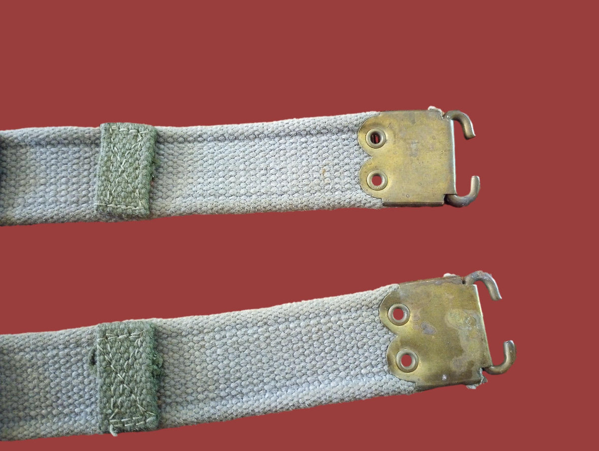 WWII BRITISH MILITARY ENFIELD KHAKI RIFLE SLING P-37 FN BELGIAN FAL 49 ORIGINAL