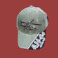 U.S ARMY AH-64 APACHE HAT EMBROIDERED MILITARY BALL CAP STONE WASHED OD GREEN