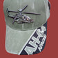 U.S ARMY AH-64 APACHE HAT EMBROIDERED MILITARY BALL CAP STONE WASHED OD GREEN
