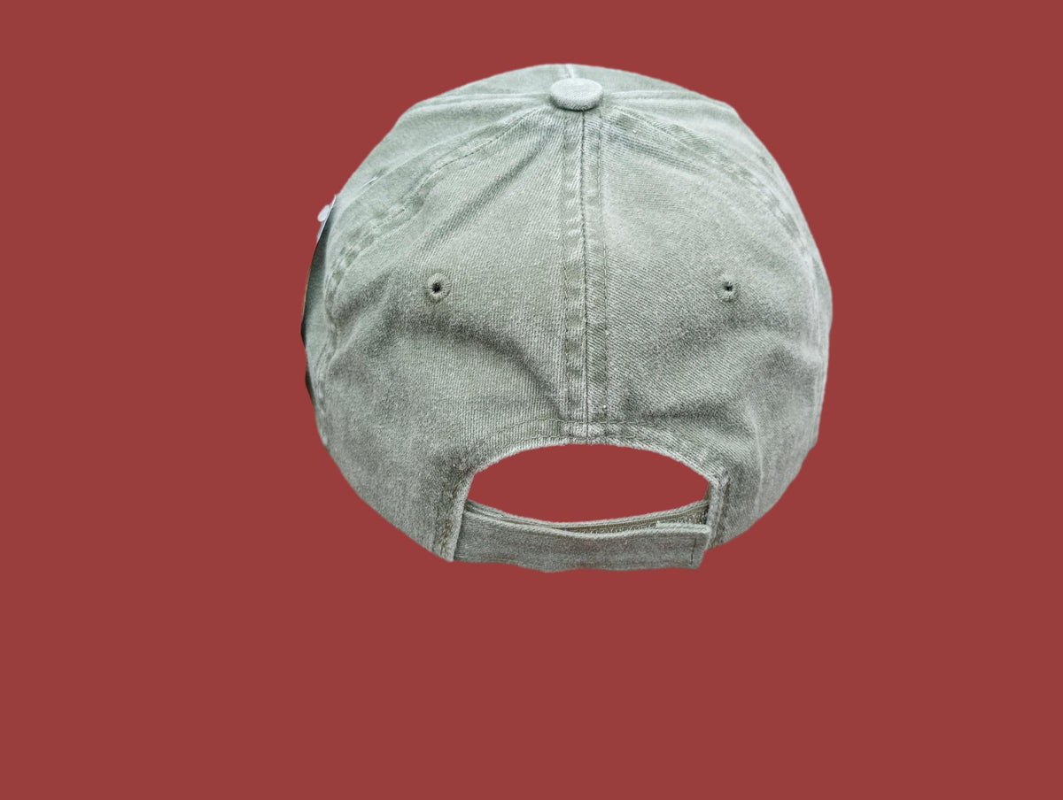 U.S ARMY AH-64 APACHE HAT EMBROIDERED MILITARY BALL CAP STONE WASHED OD GREEN