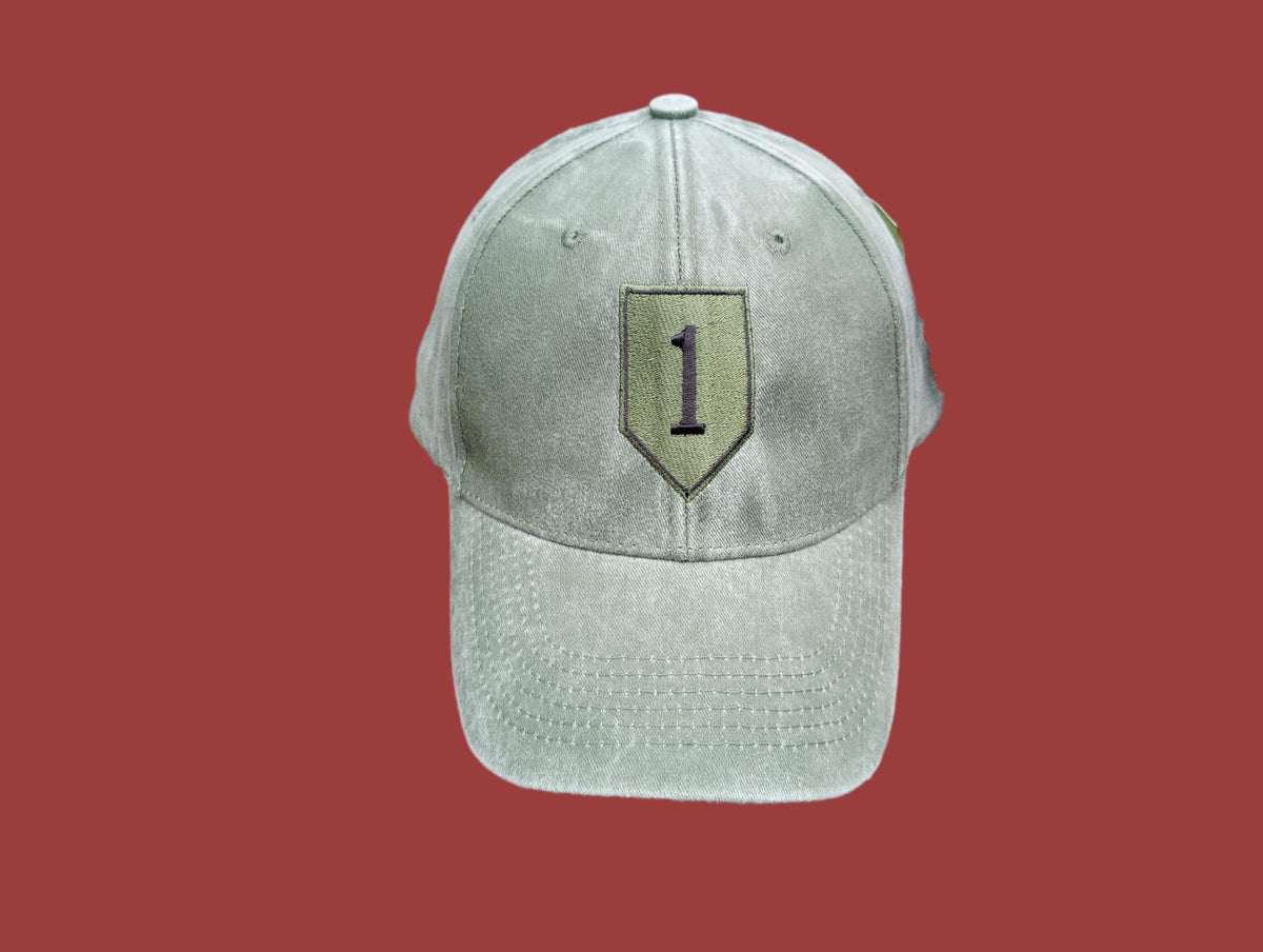 U.S MILITARY ARMY 1st INFANTRY DIVISION HAT STONEWASHED BASEBALL CAP