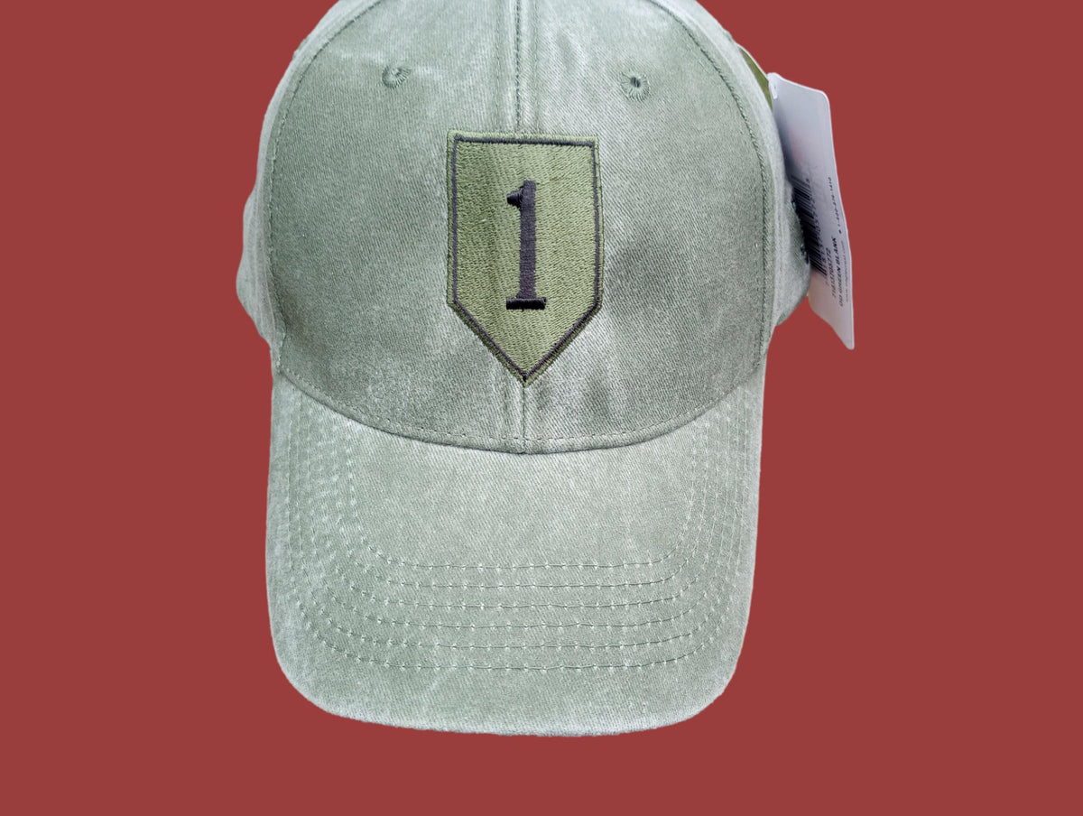 U.S MILITARY ARMY 1st INFANTRY DIVISION HAT STONEWASHED BASEBALL CAP
