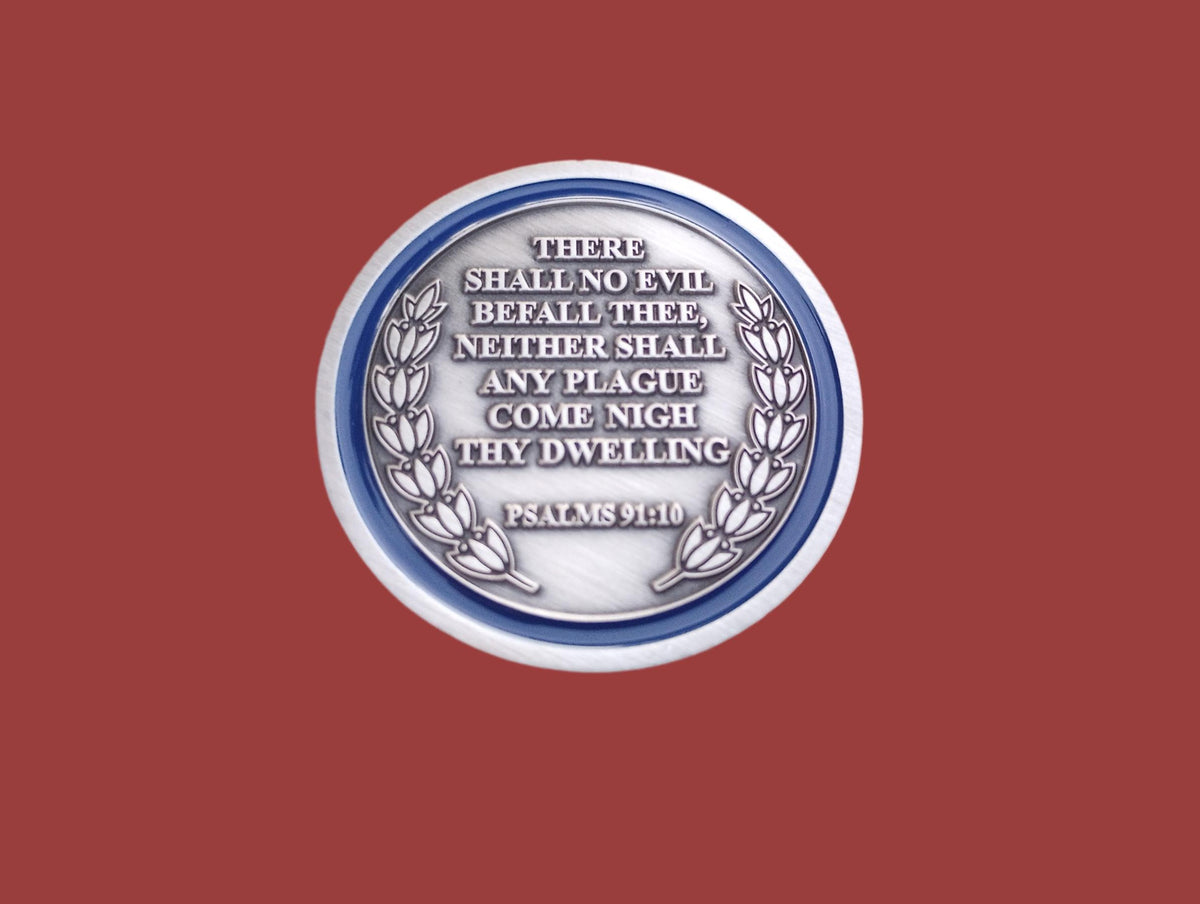 ST. MICHAEL THE ARCHANGEL CHALLENGE COIN PSALM 91:10 SPIRITUAL RELIGIOUS NEW