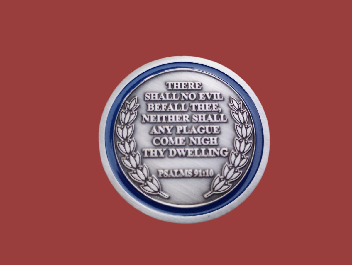 ST. MICHAEL THE ARCHANGEL CHALLENGE COIN PSALM 91:10 SPIRITUAL RELIGIOUS NEW