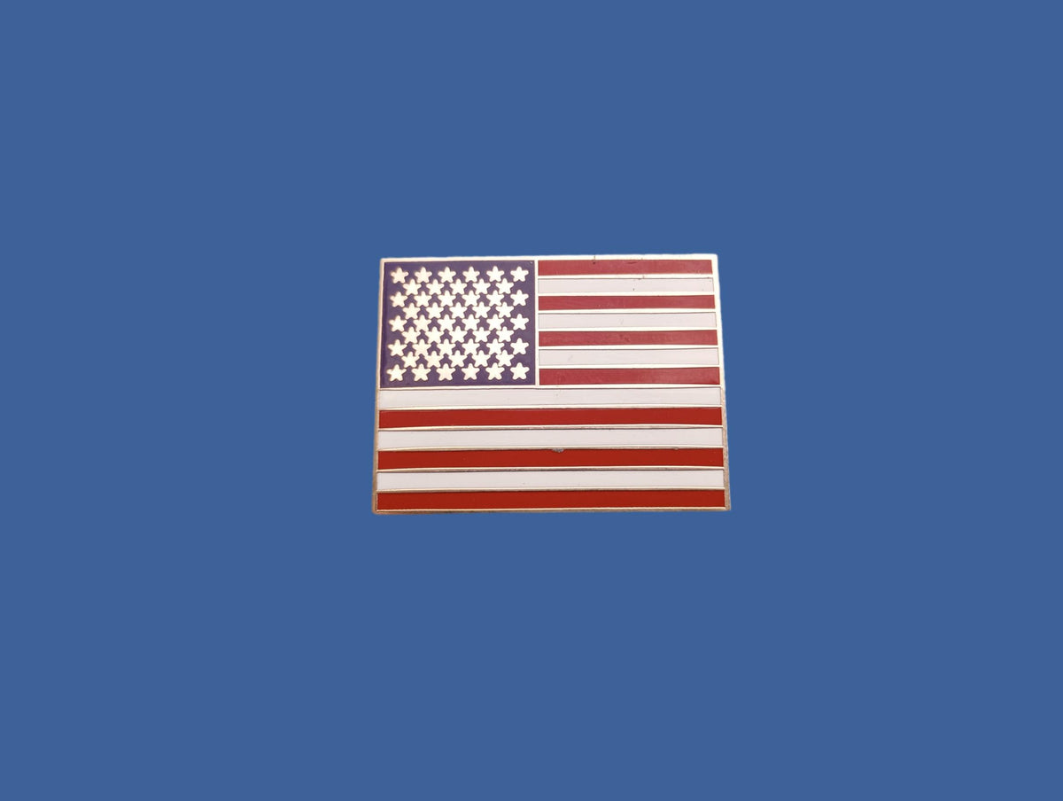 U.S.A AMERICAN FLAG HAT LAPEL PIN CLUTCH BACK DOUBLE POST UNITED STATES