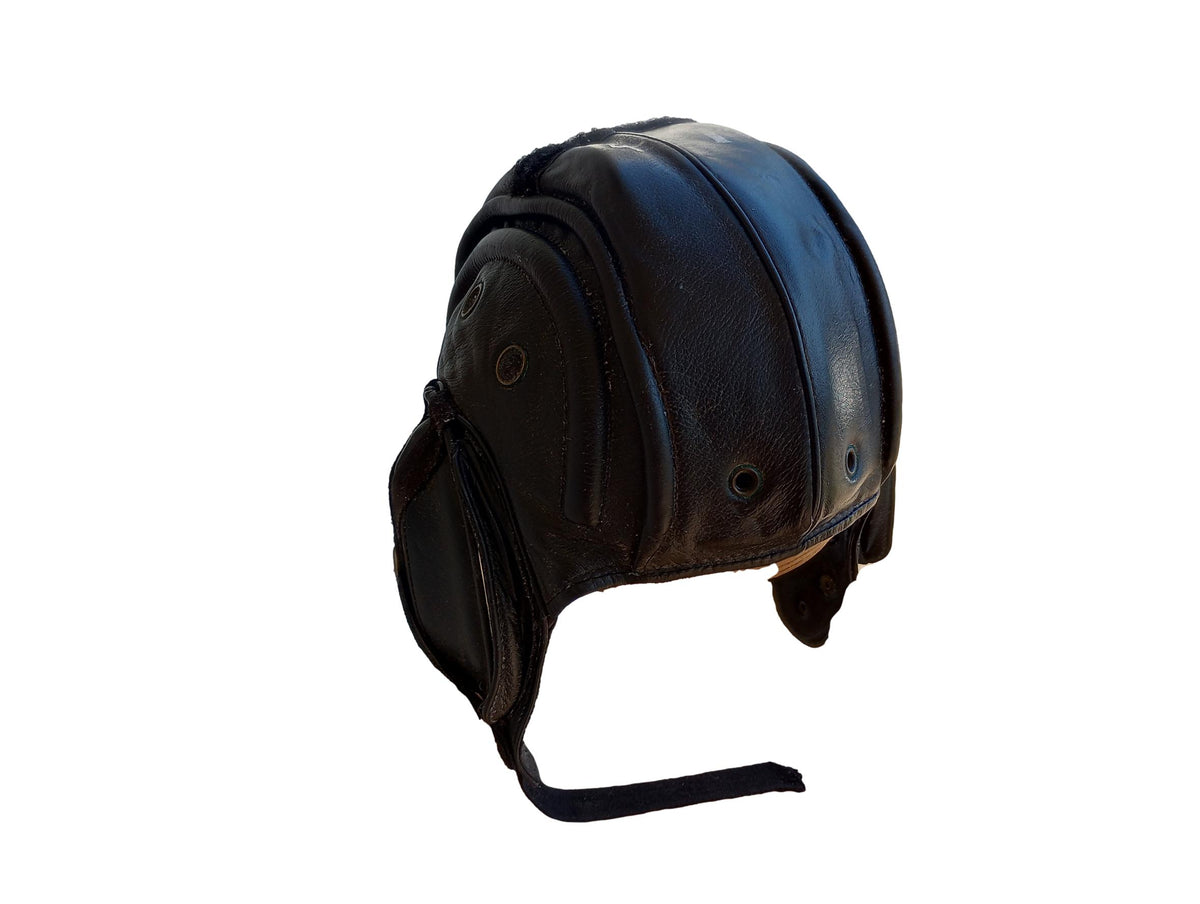 MILITARY BELGIAN ARMY LEATHER TANKERS HELMET ORIGINAL SURPLUS ISSUE TELEMIT