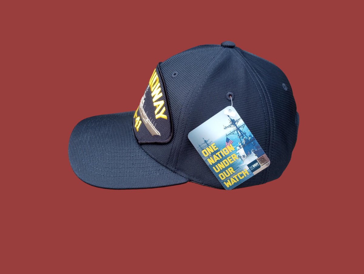 USS MIDWAY CVA-41 U.S NAVY SHIP HAT U.S MILITARY OFFICIAL BALL CAP U.S.A. MADE