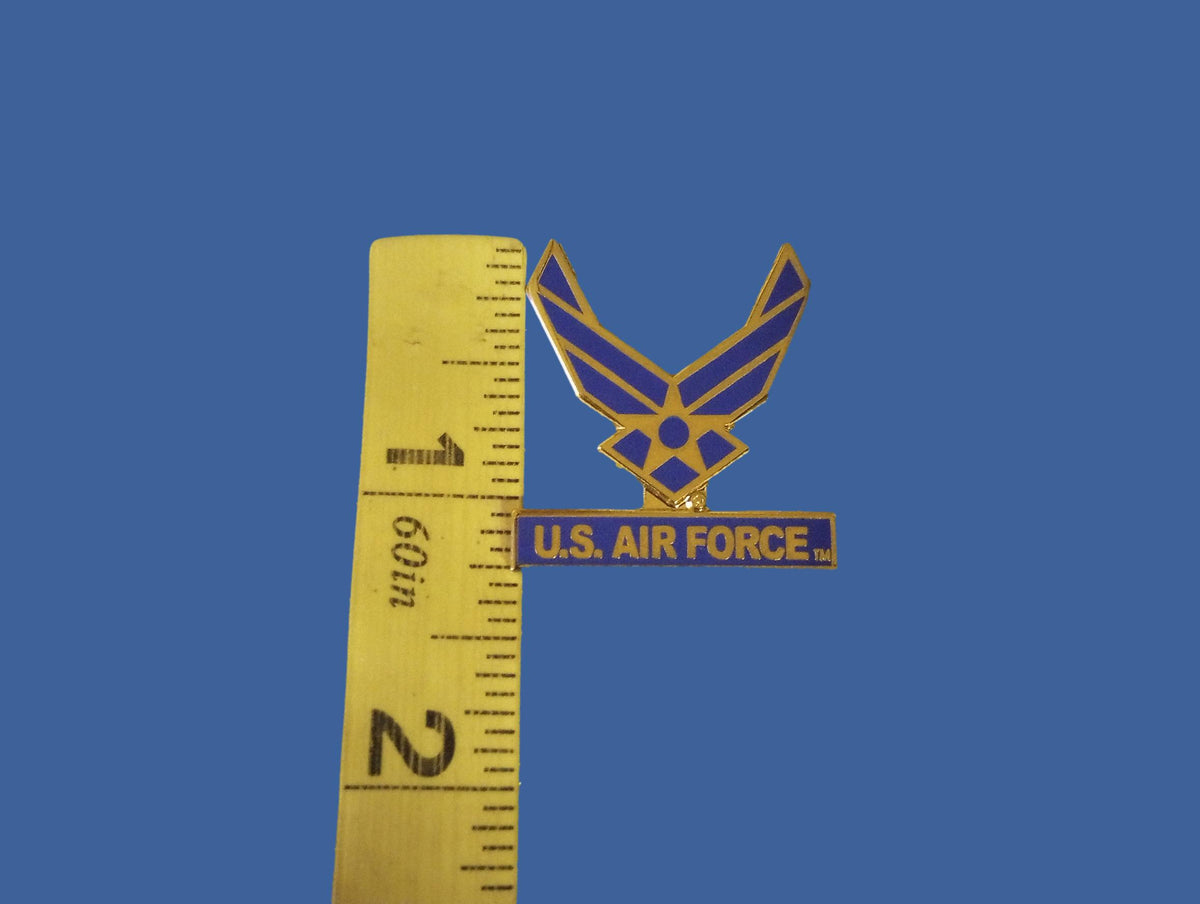 U.S MILITARY AIR FORCE HAT LAPEL PIN DOUBLE CLUTCH BACK PINS