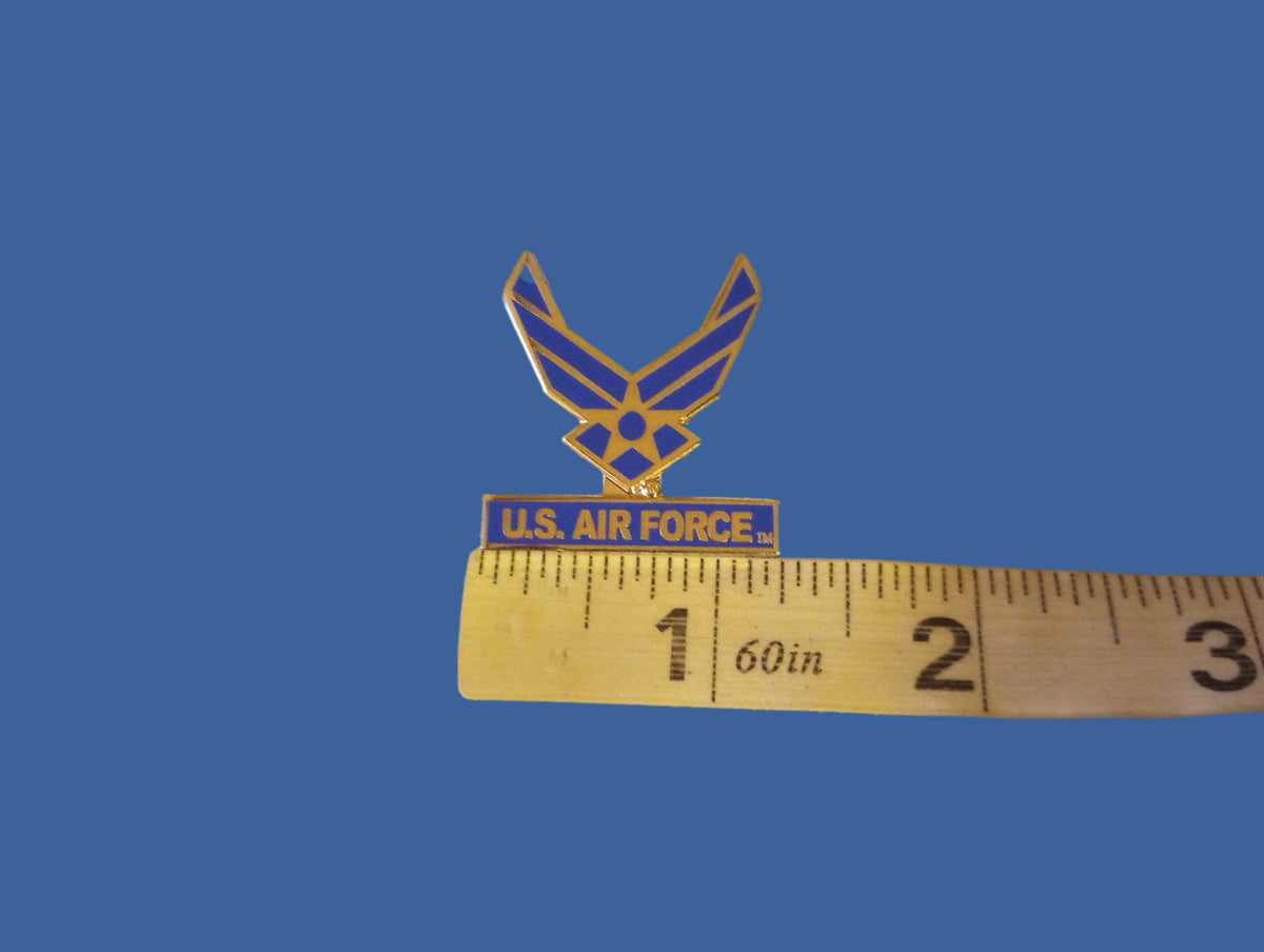 U.S MILITARY AIR FORCE HAT LAPEL PIN DOUBLE CLUTCH BACK PINS