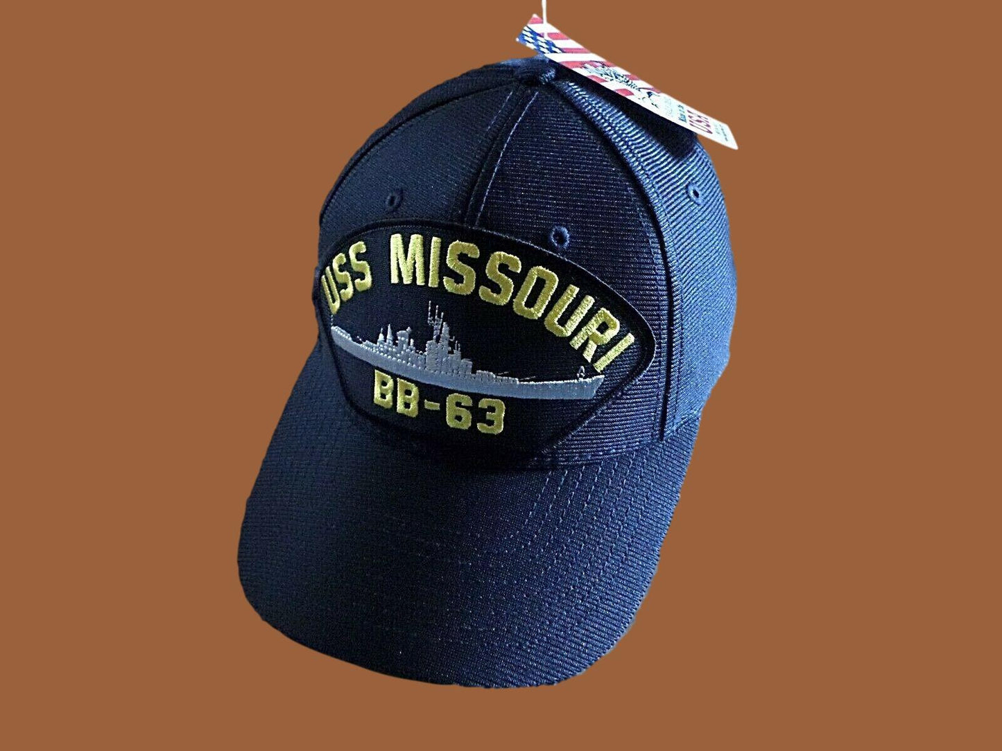 USS MISSOURI BB-63 U.S NAVY SHIP HAT OFFICIAL U.S MILITARY BALL CAP U.S.A MADE