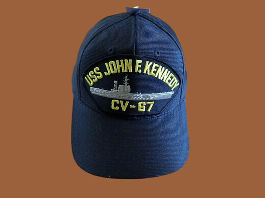 USS JOHN F KENNEDY CV- 67 NAVY SHIP HAT OFFICIAL U.S MILITARY BALL CAP U.S. MADE