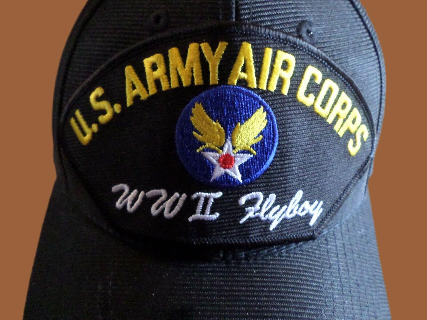 WWII U.S ARMY AIR CORPS FLYBOY HAT U.S MILITARY OFFICIAL BALL CAP U.S.A MADE